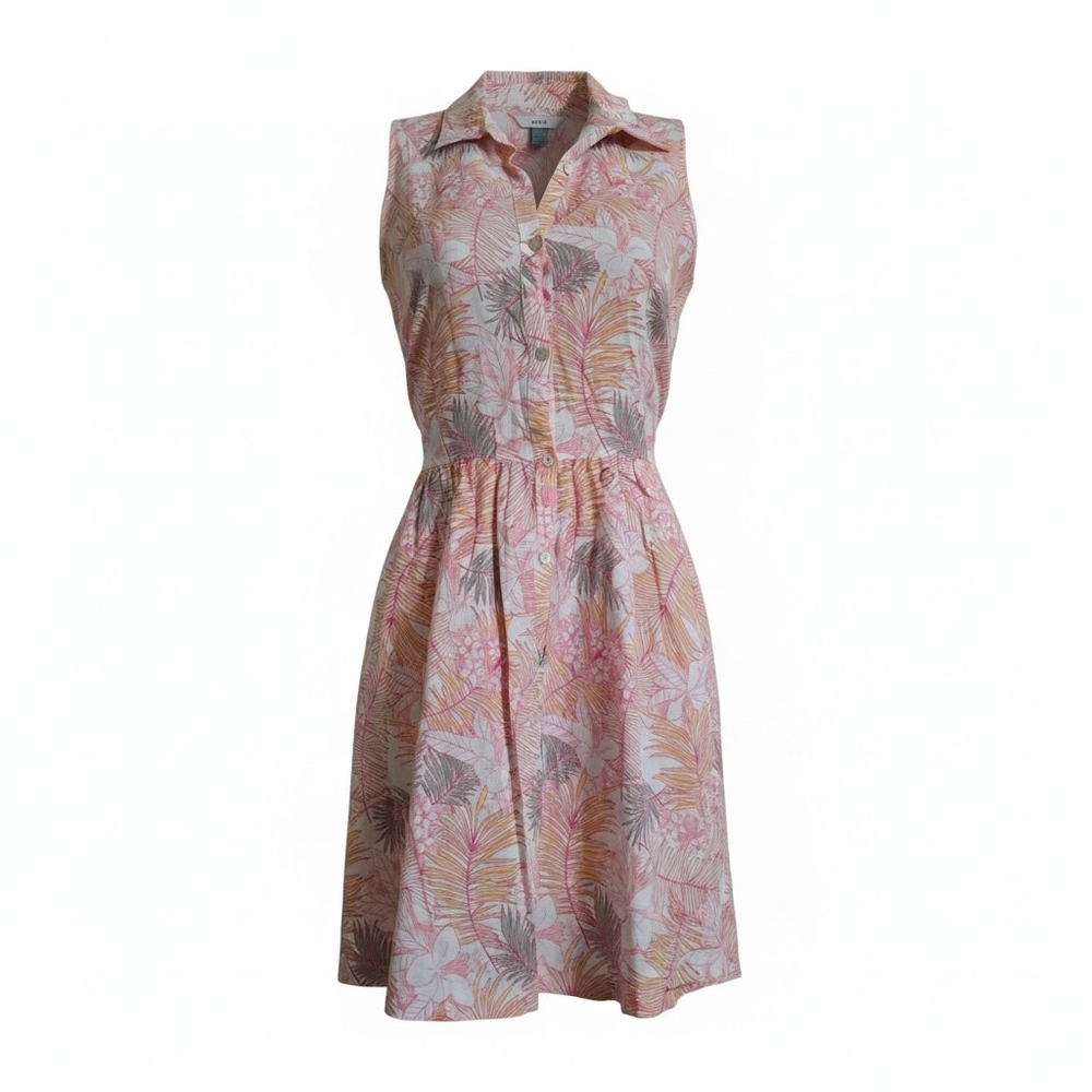Tommy Bahama Pink Tropical Print Sleeveless Mini Dress Size M